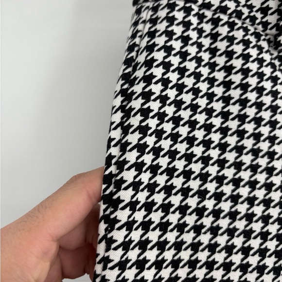 J.Crew Black White Houndstooth Flat cotton Front Skinny Winnie trousers Pants 4 - Picture 5 of 15